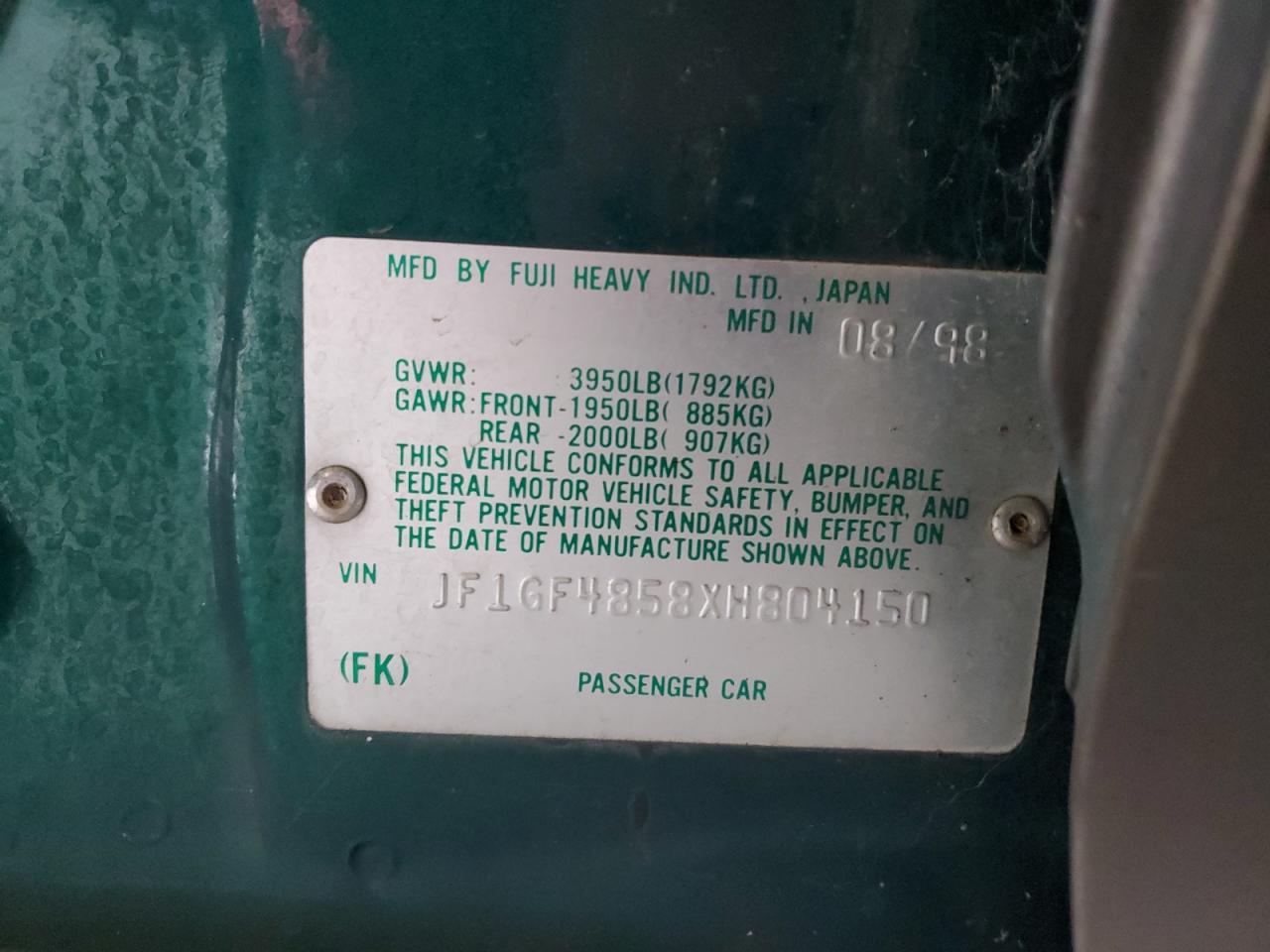 1999 SUBARU IMPREZA