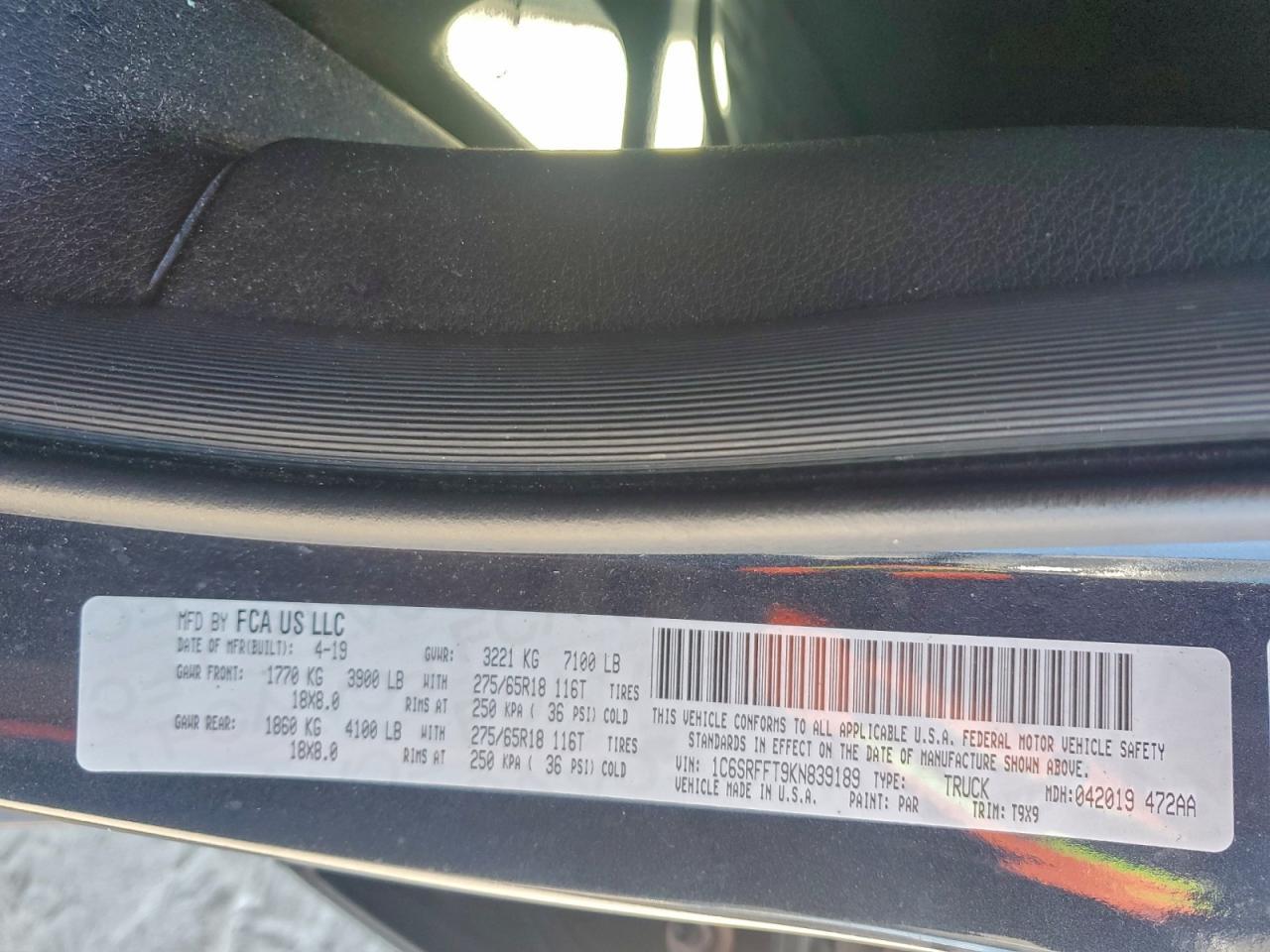 2019 RAM 1500