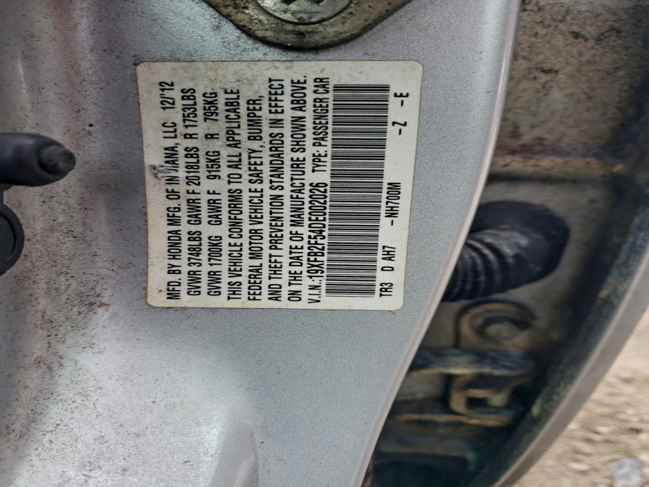 2013 HONDA CIVIC