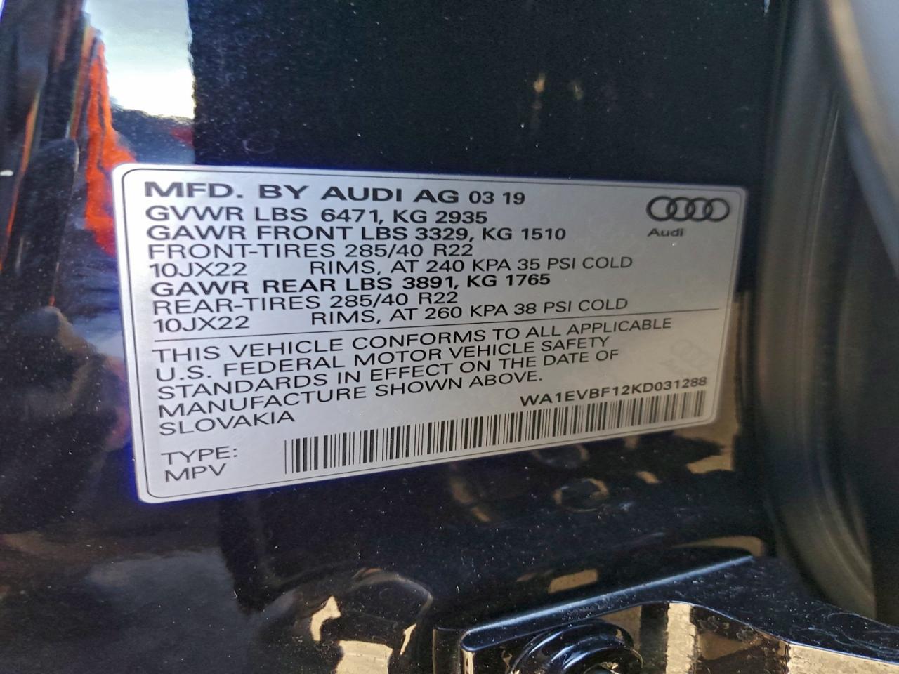 2019 AUDI Q8