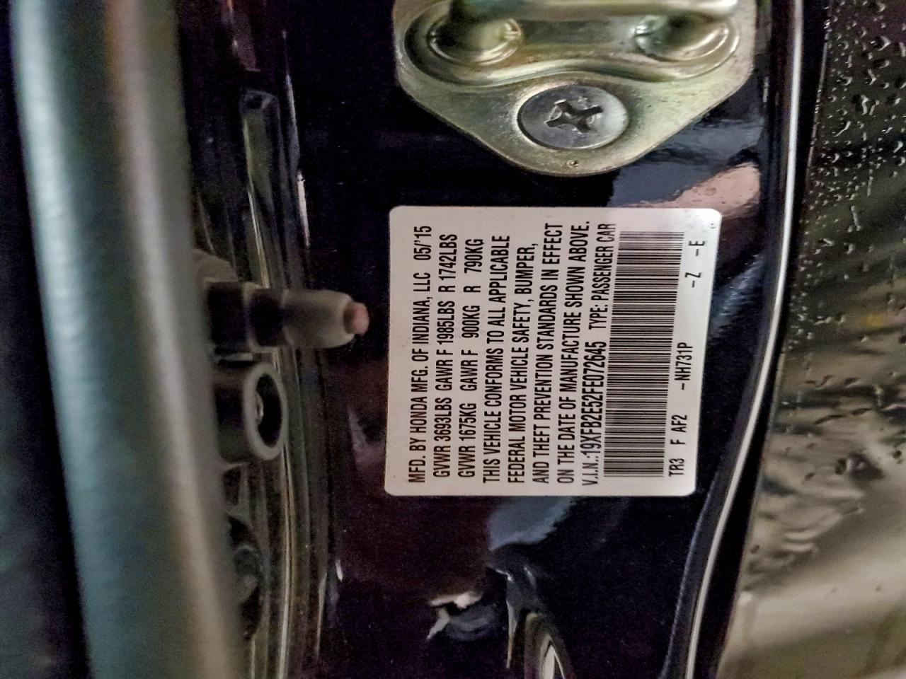 2015 HONDA CIVIC
