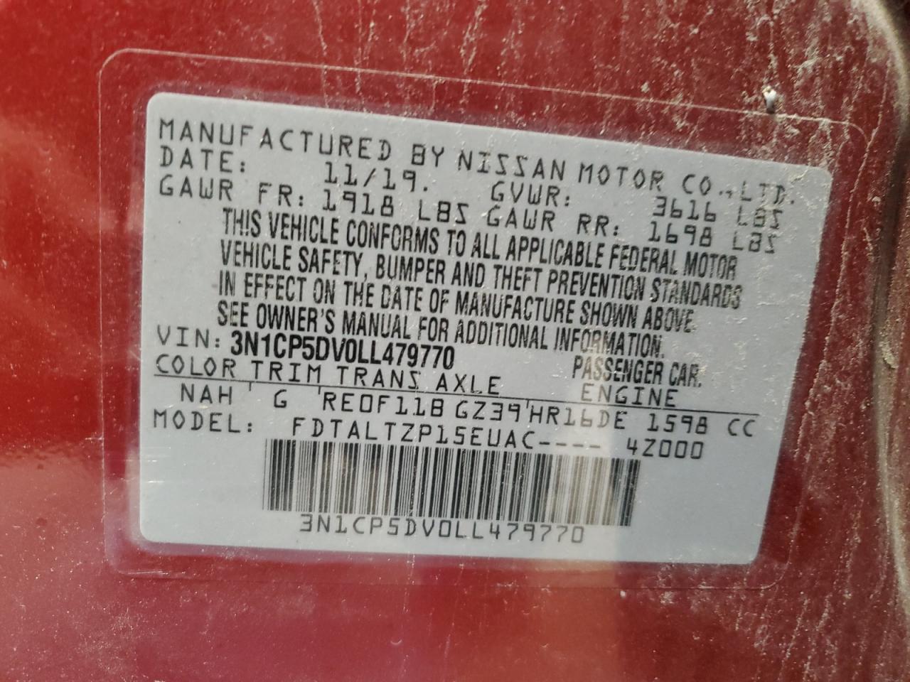 2020 NISSAN KICKS
