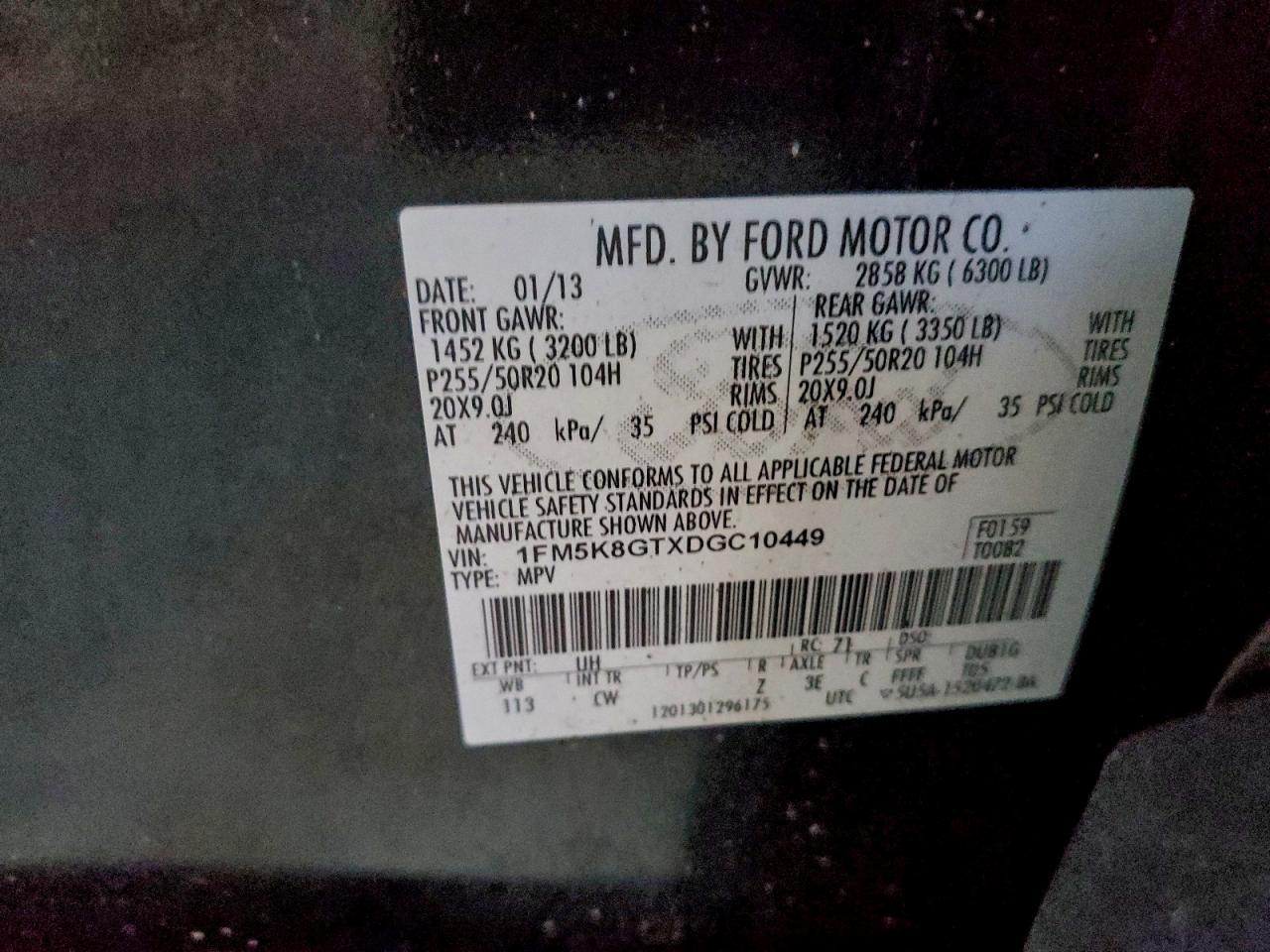 2013 FORD Explorer Sport Trac
