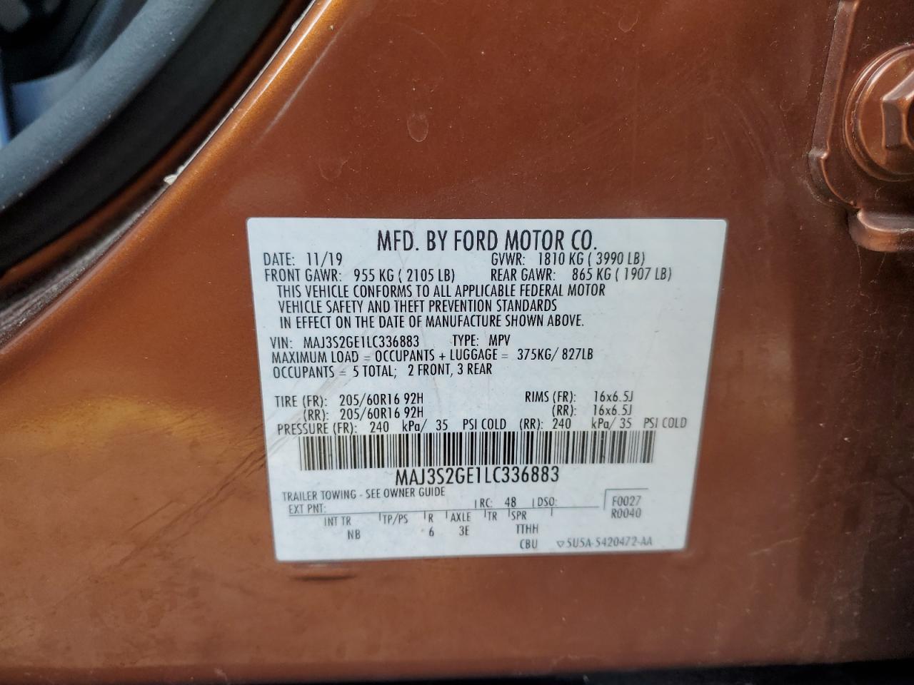 2020 FORD EcoSport