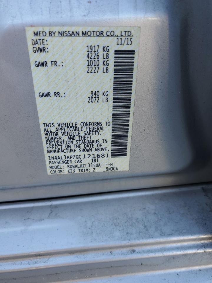 2016 NISSAN ALTIMA
