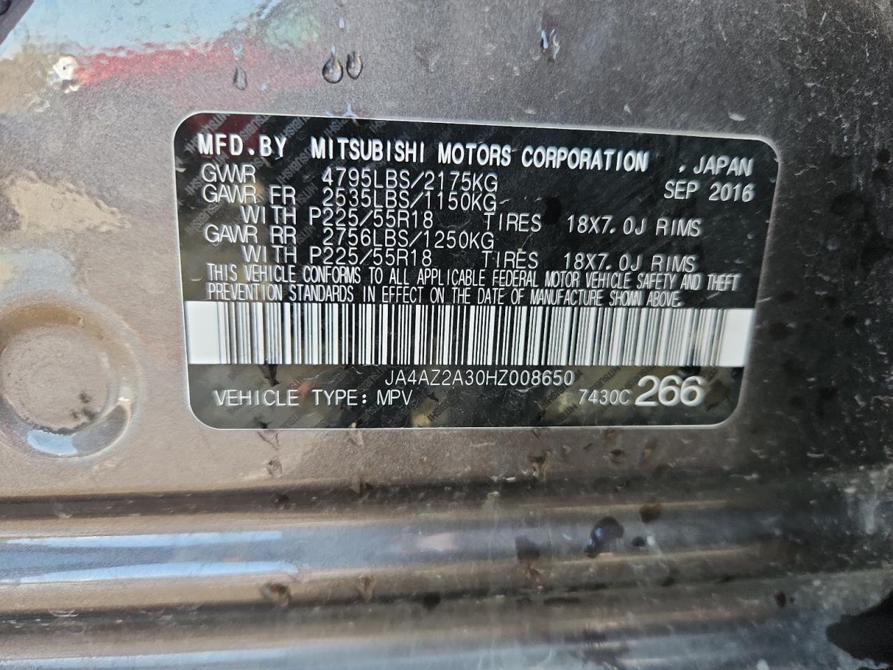2017 MITSUBISHI outlander
