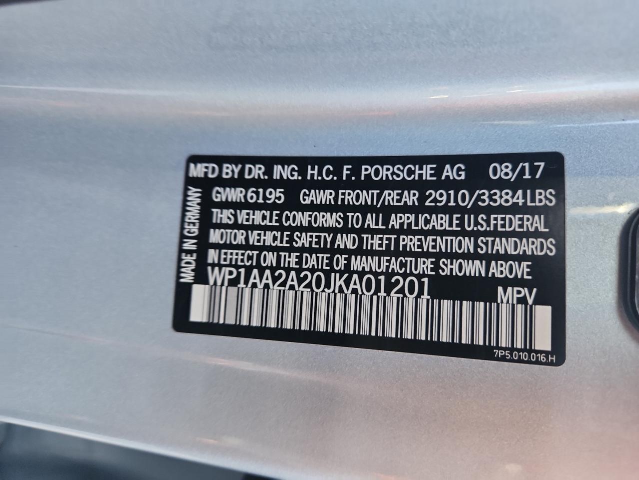 2018 PORSCHE CAYENNE