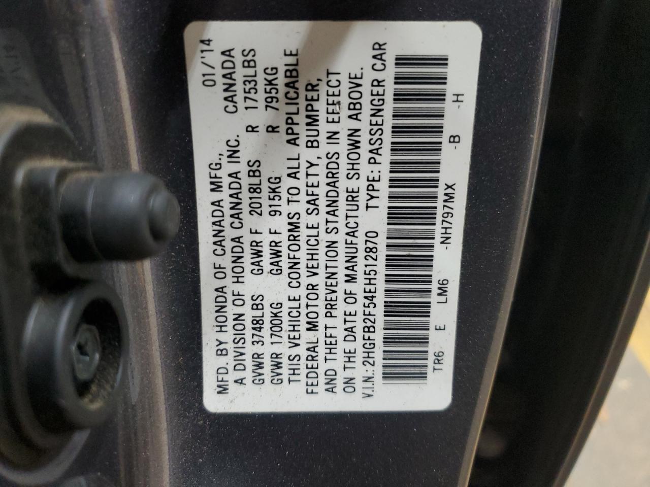 2014 HONDA CIVIC