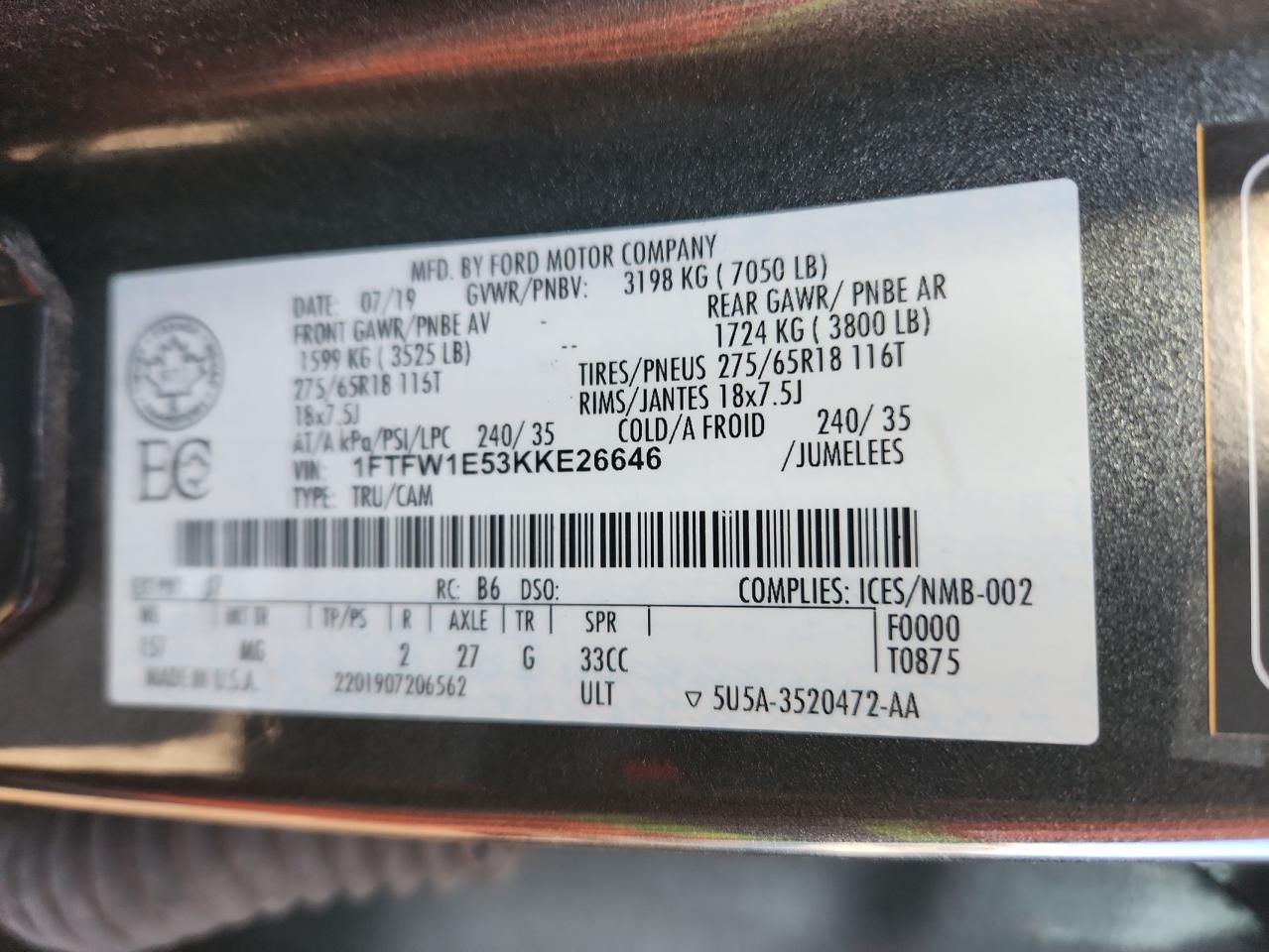 2019 FORD F-150