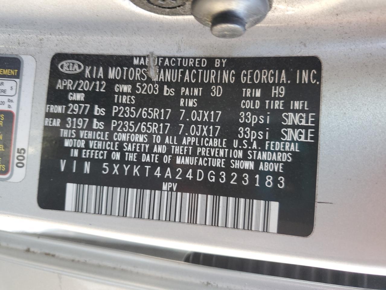 2013 KIA SORENTO