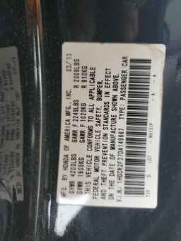 2013 HONDA ACCORD