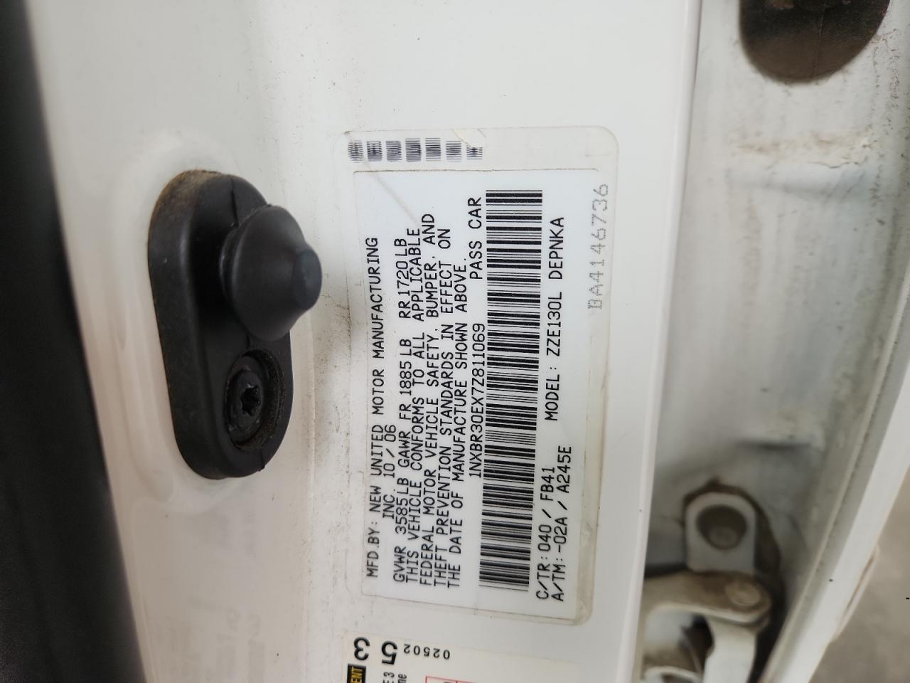 2007 TOYOTA COROLLA