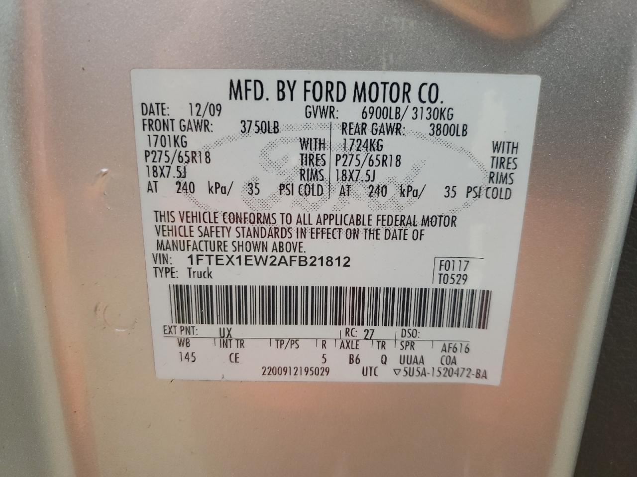 2010 FORD F-150