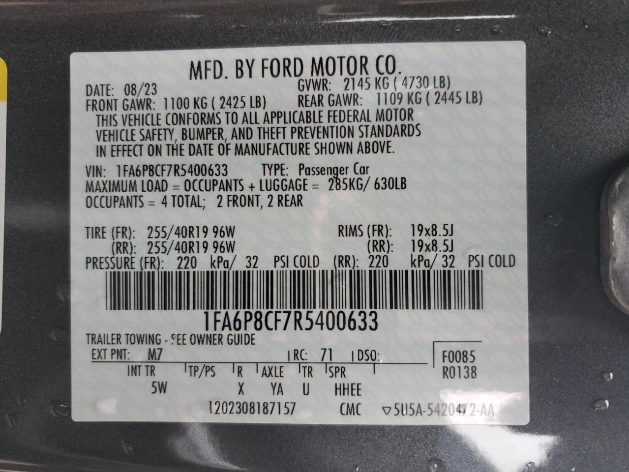 2024 FORD MUSTANG