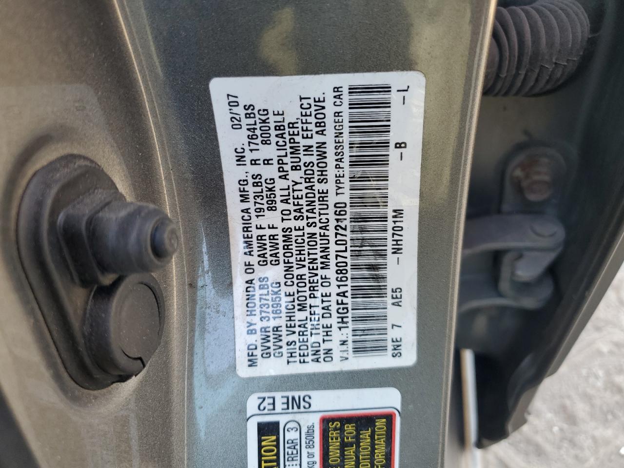 2007 HONDA CIVIC