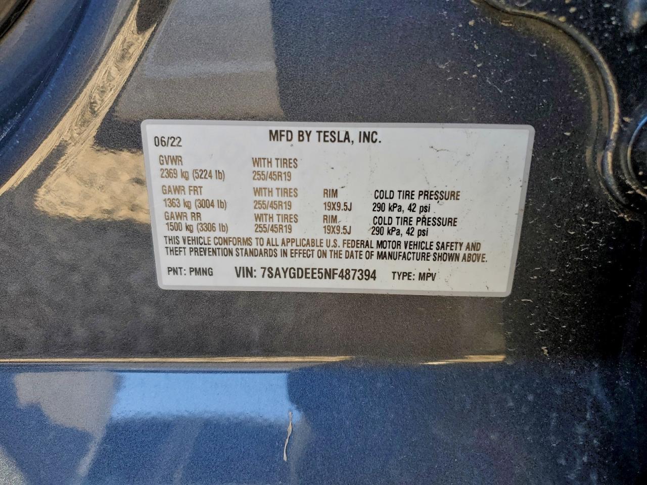 2022 TESLA MODEL Y