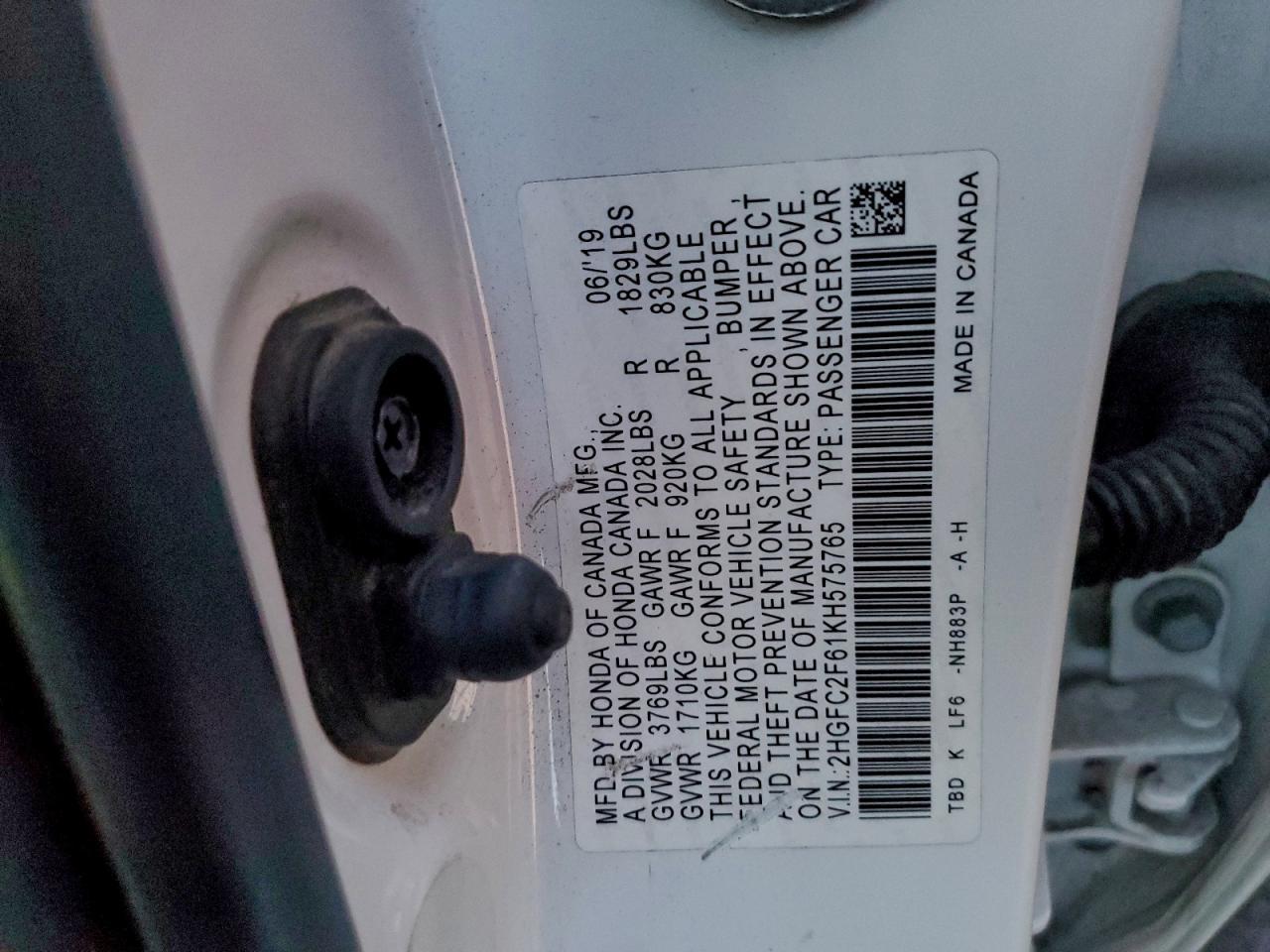 2019 HONDA CIVIC