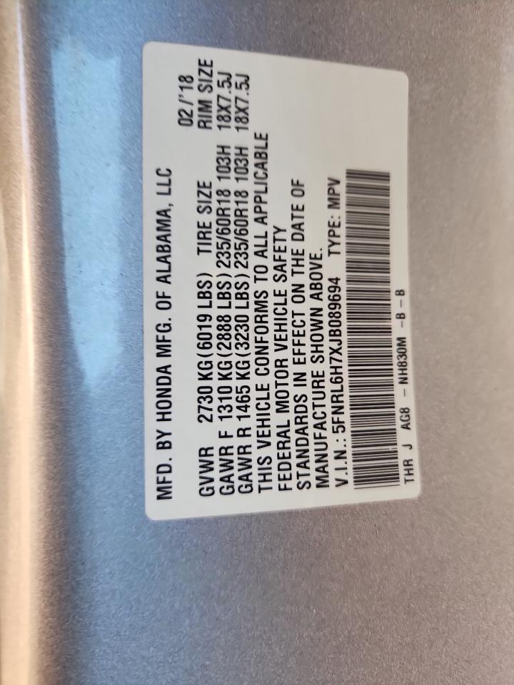 2018 HONDA ODYSSEY