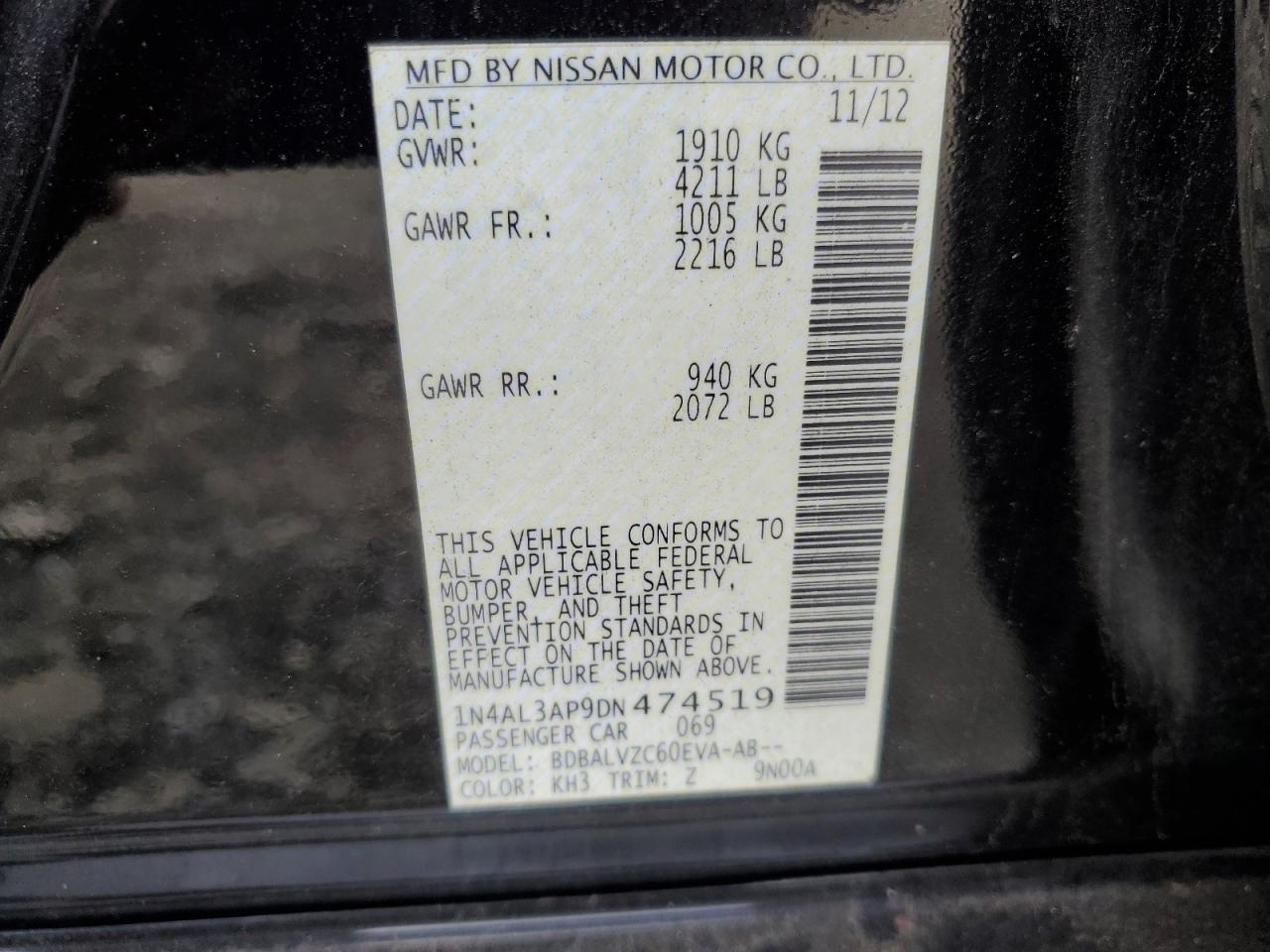 2013 NISSAN ALTIMA