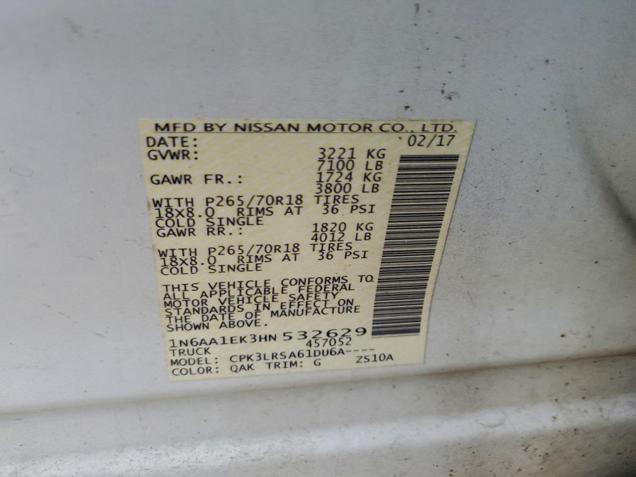 2017 NISSAN Titan