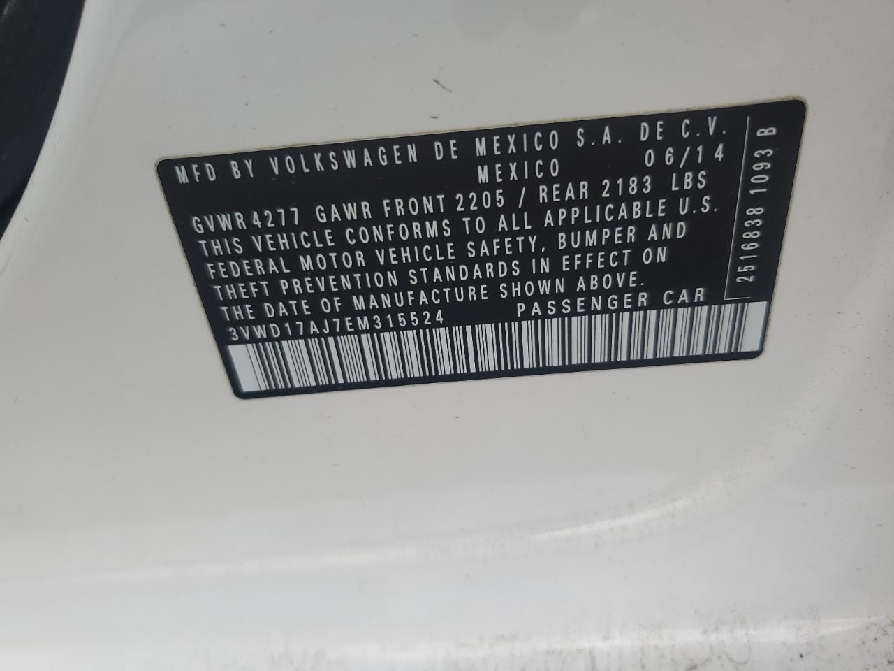 2014 VOLKSWAGEN JETTA