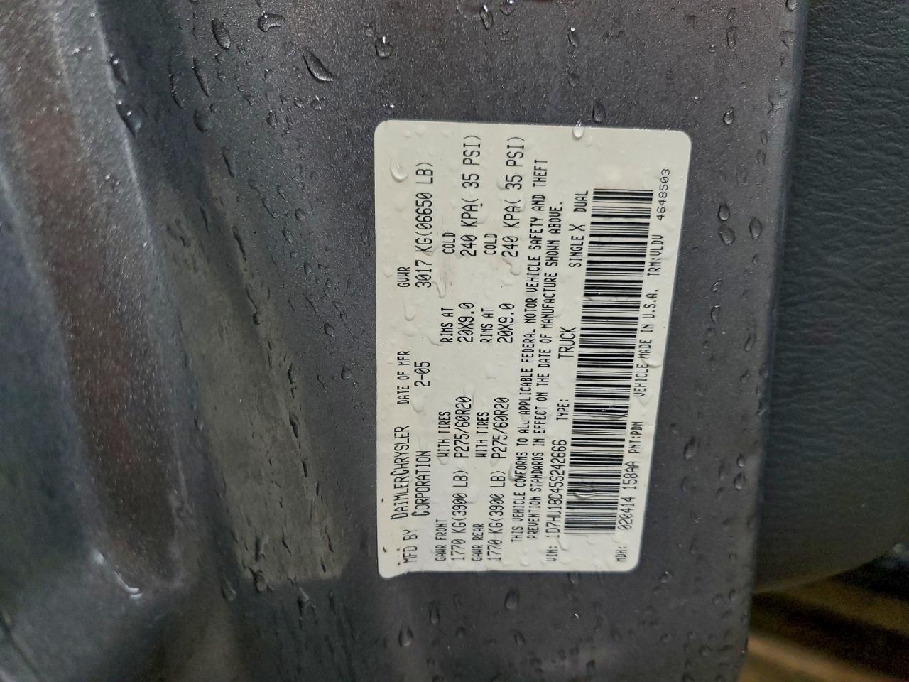 2005 DODGE RAM 1500