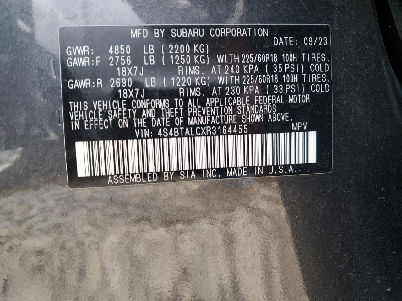 2024 SUBARU Outback