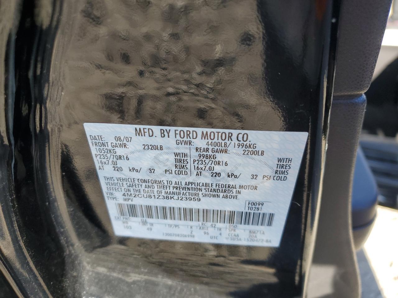 2008 MERCURY Mariner