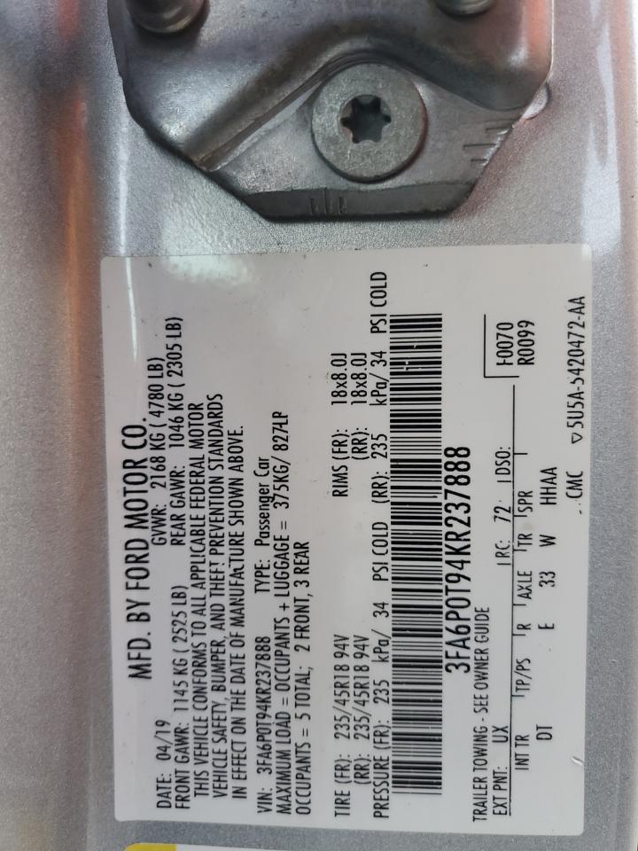 2019 FORD FUSION