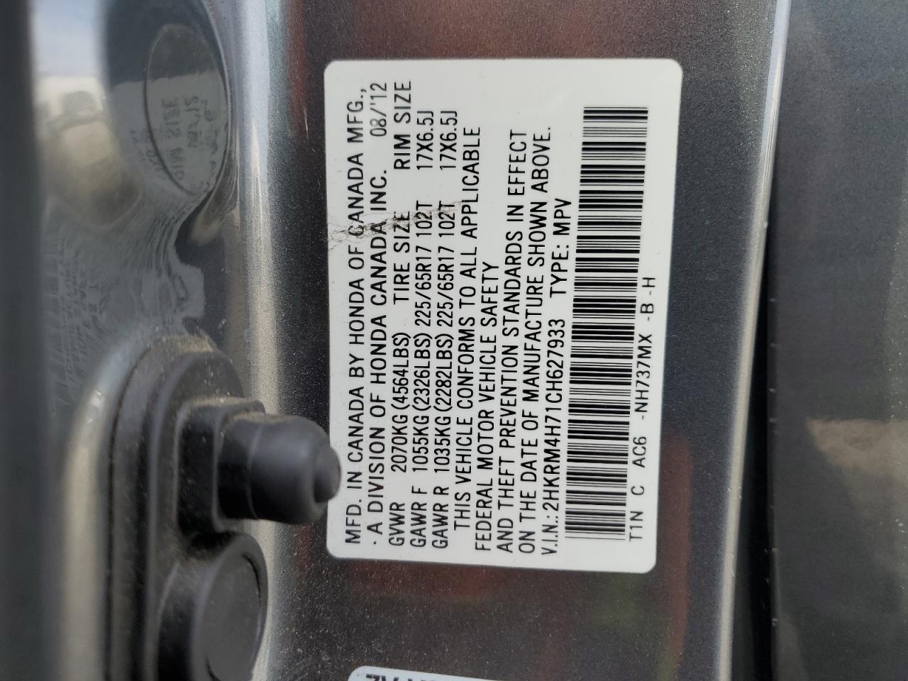 2012 HONDA CR-V