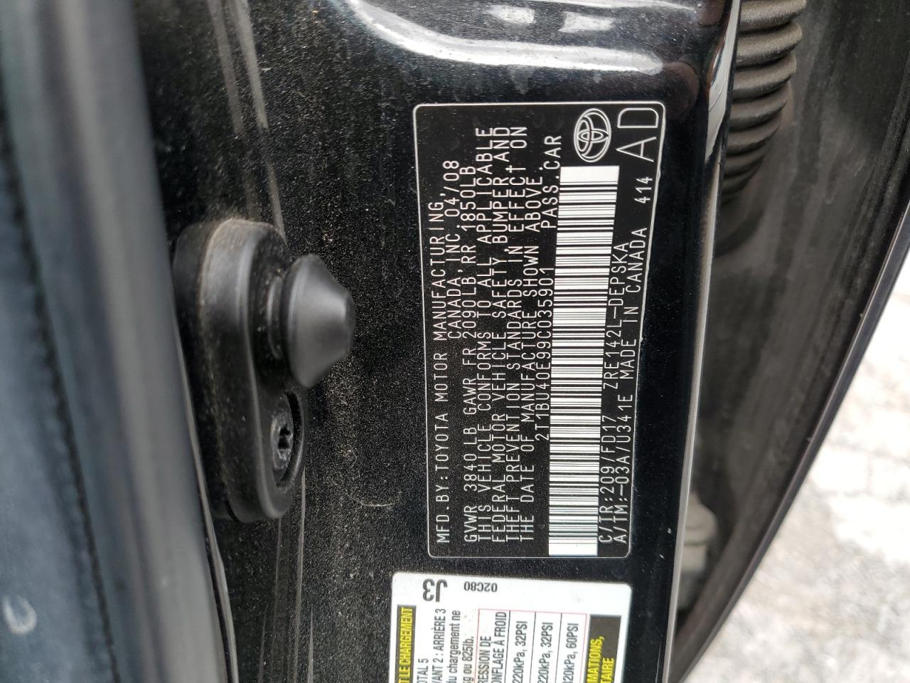 2009 TOYOTA COROLLA