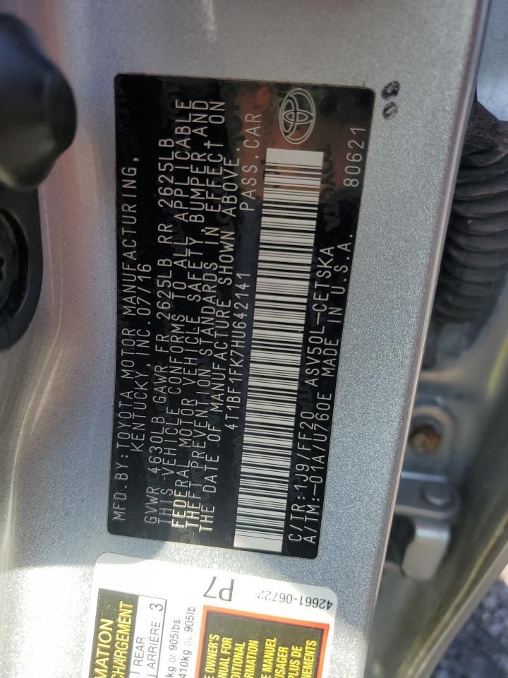 2017 TOYOTA CAMRY
