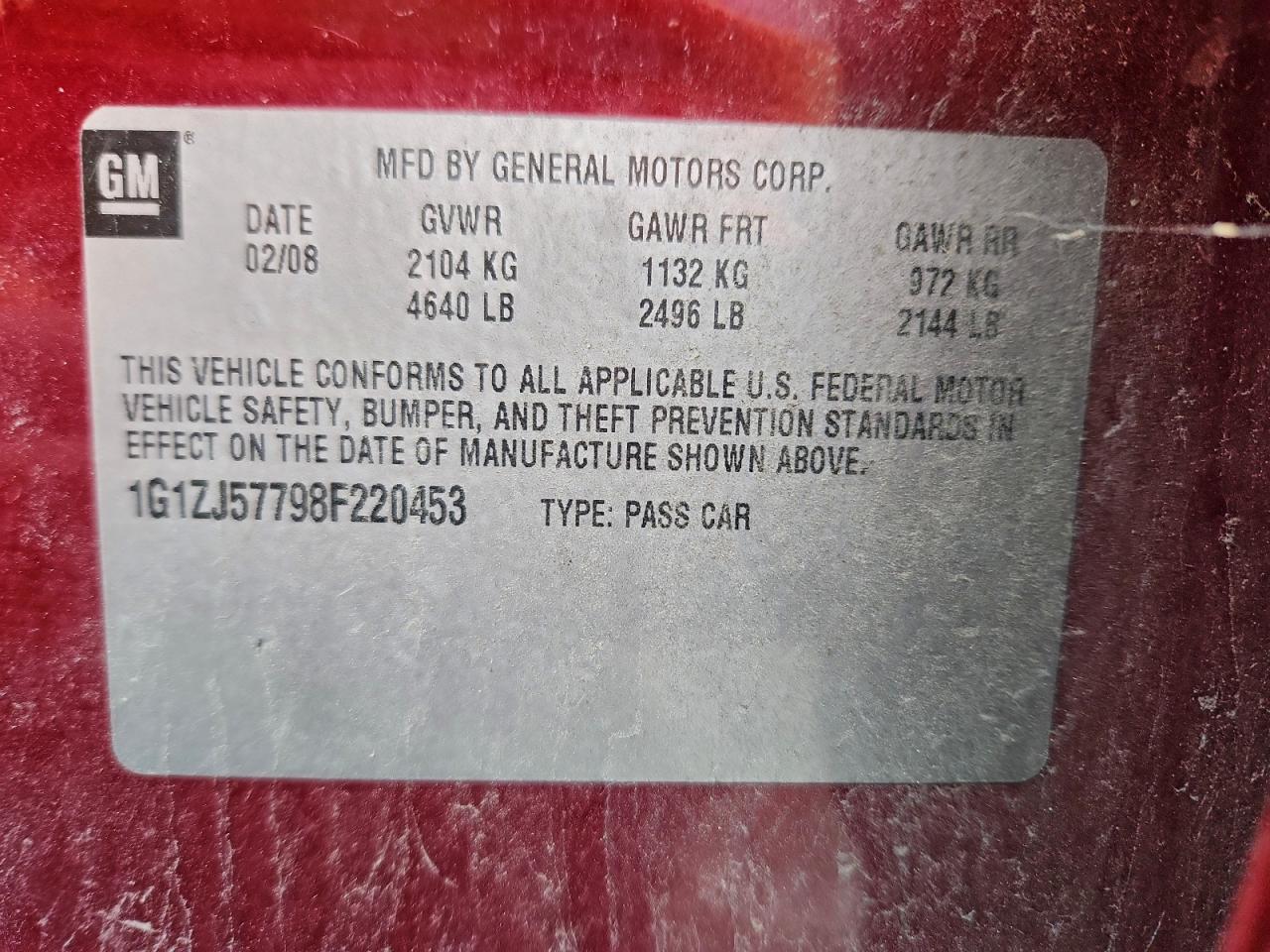 2008 CHEVROLET MALIBU