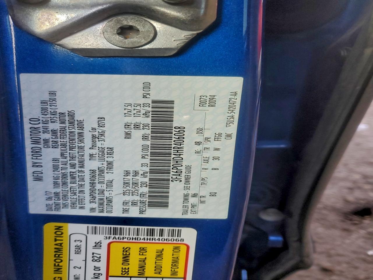 2017 FORD FUSION