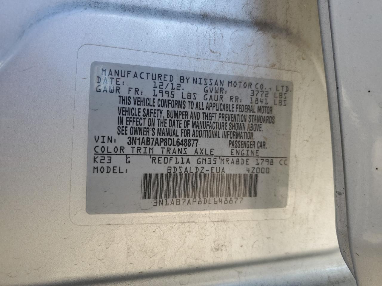 2013 NISSAN SENTRA