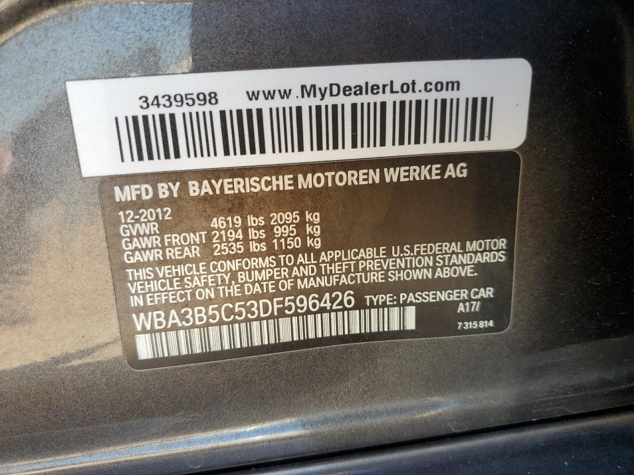2013 BMW 3 SERIES