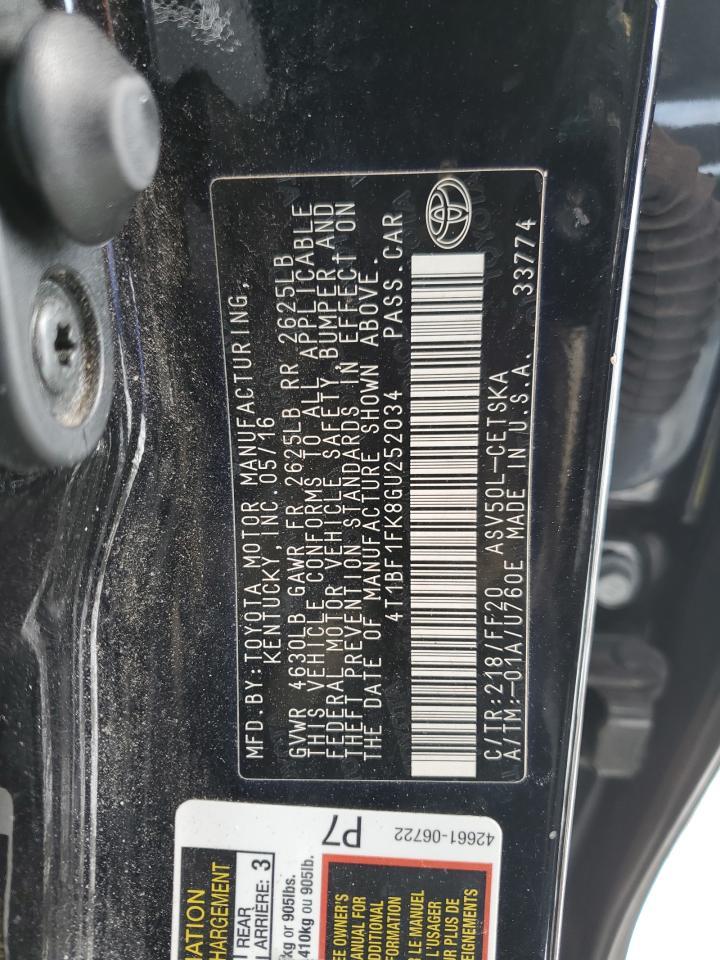 2016 TOYOTA CAMRY