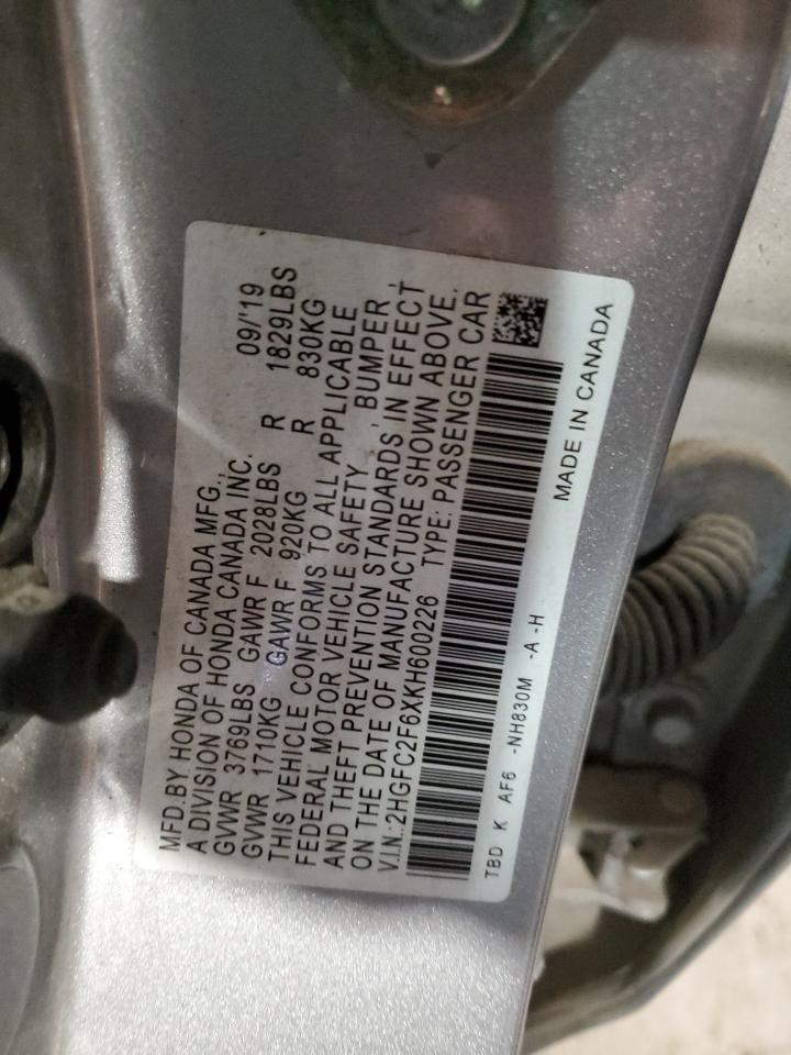 2019 HONDA CIVIC