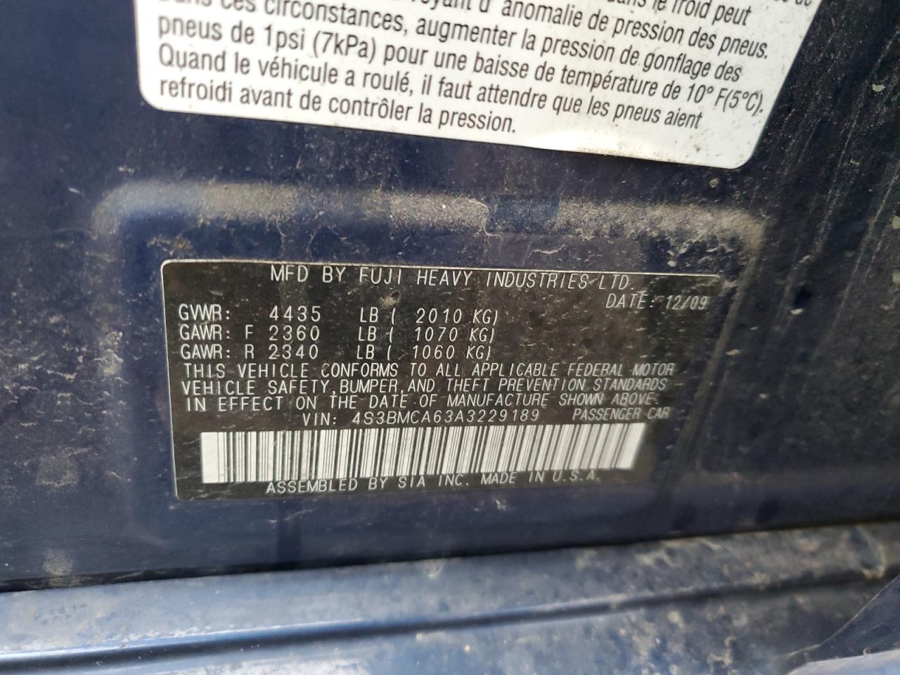 2010 SUBARU Legacy