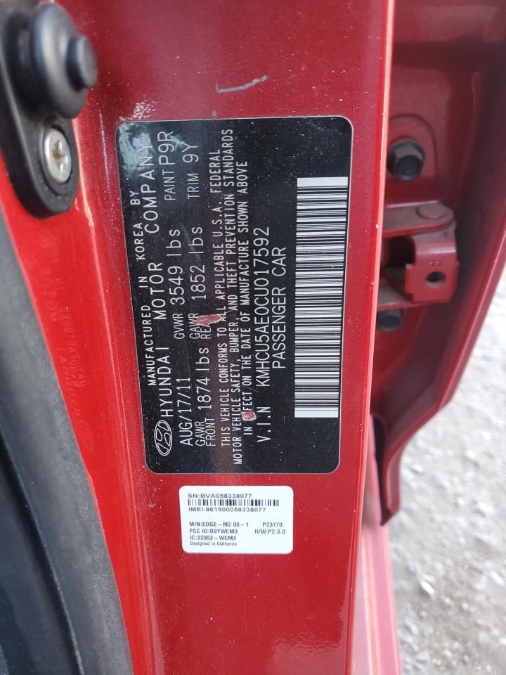 2012 HYUNDAI ACCENT