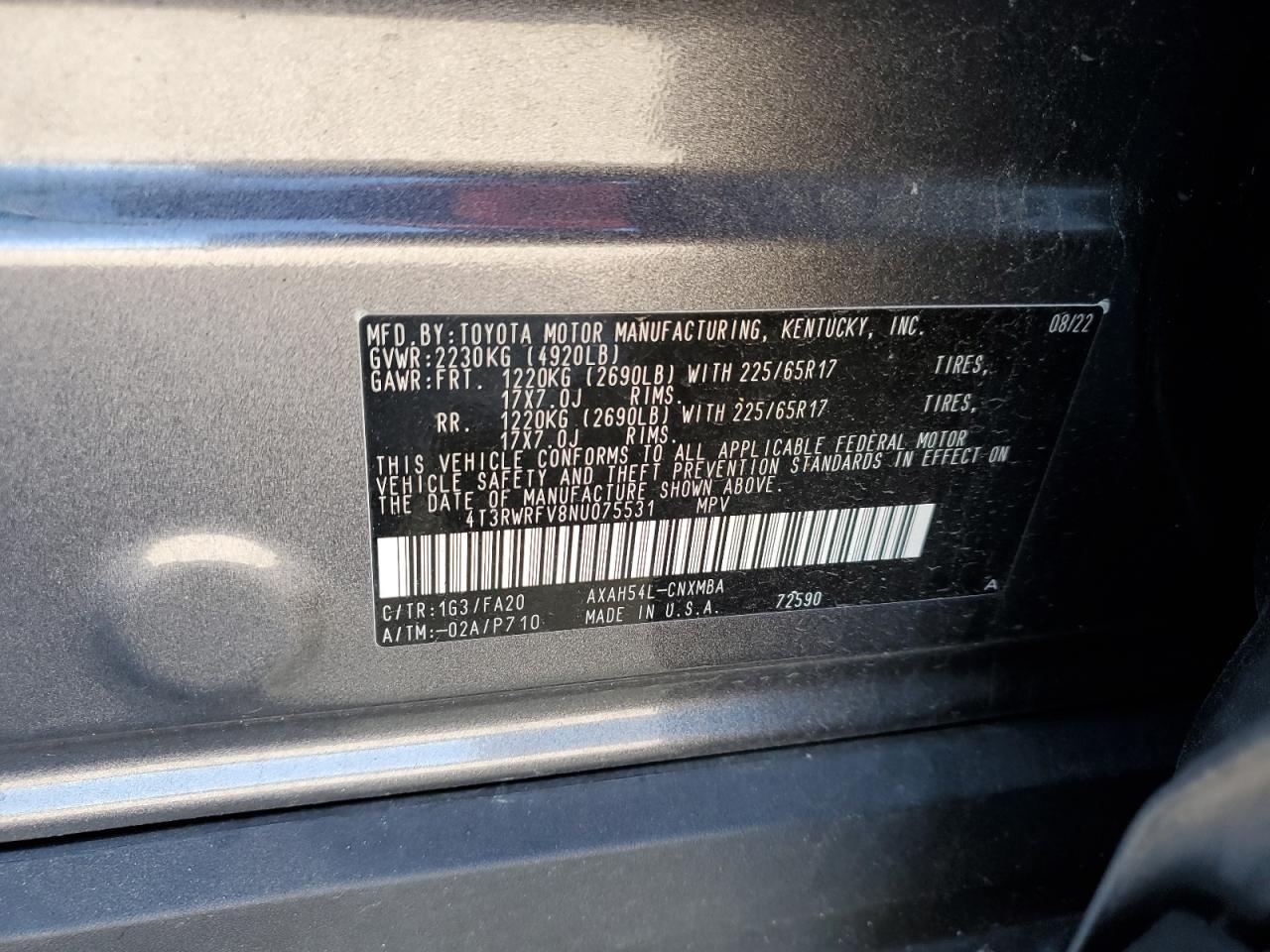 2022 TOYOTA RAV4