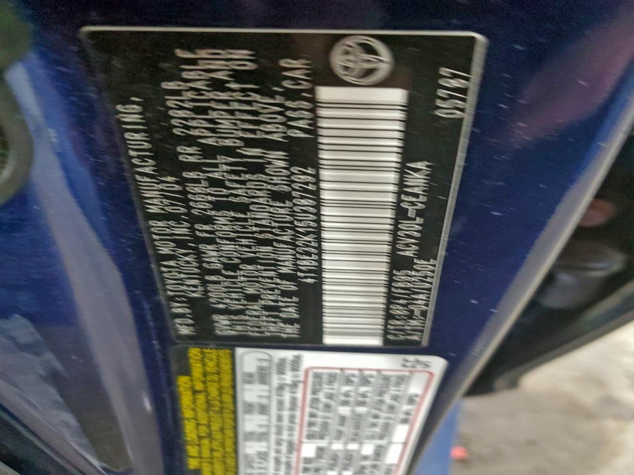 2005 TOYOTA CAMRY