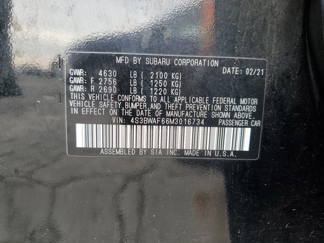 2021 SUBARU Legacy