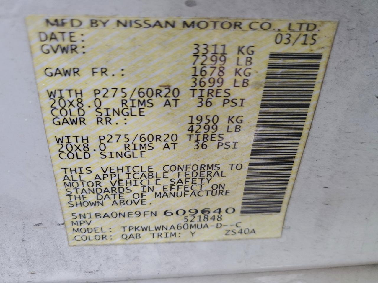 2015 NISSAN Armada