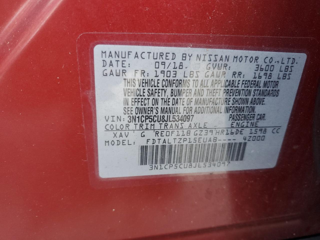 2018 NISSAN KICKS