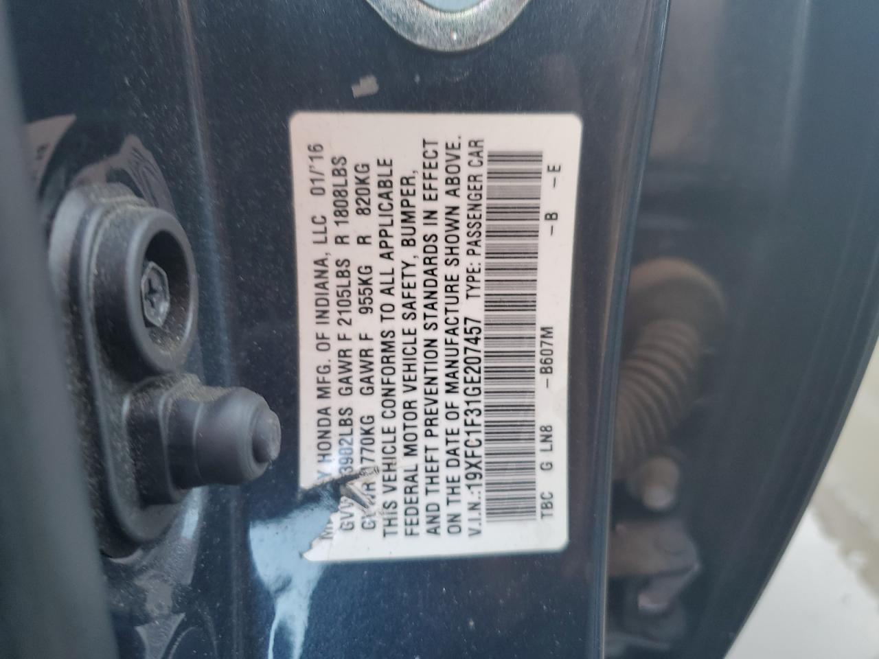 2016 HONDA CIVIC