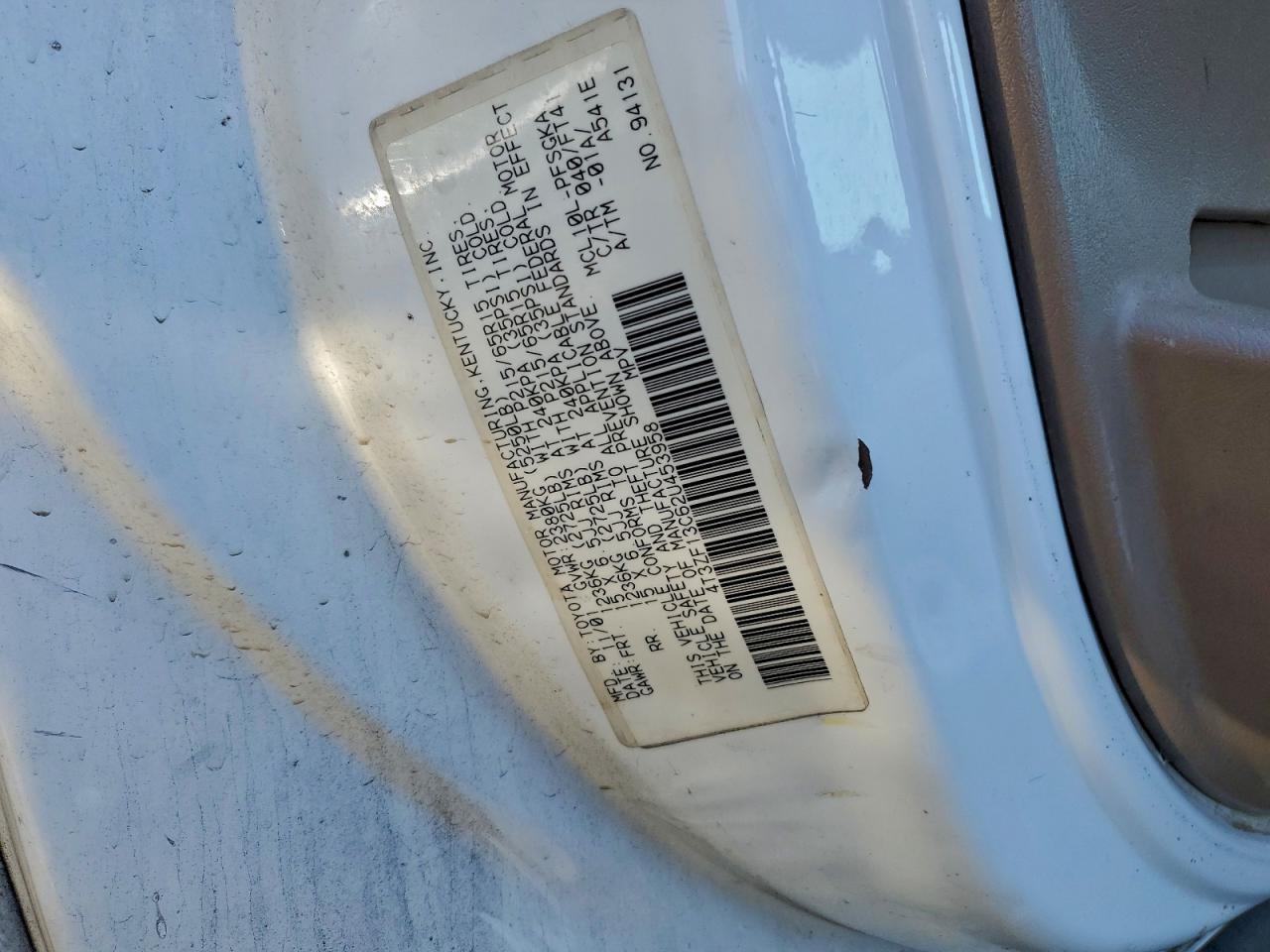2002 TOYOTA SIENNA