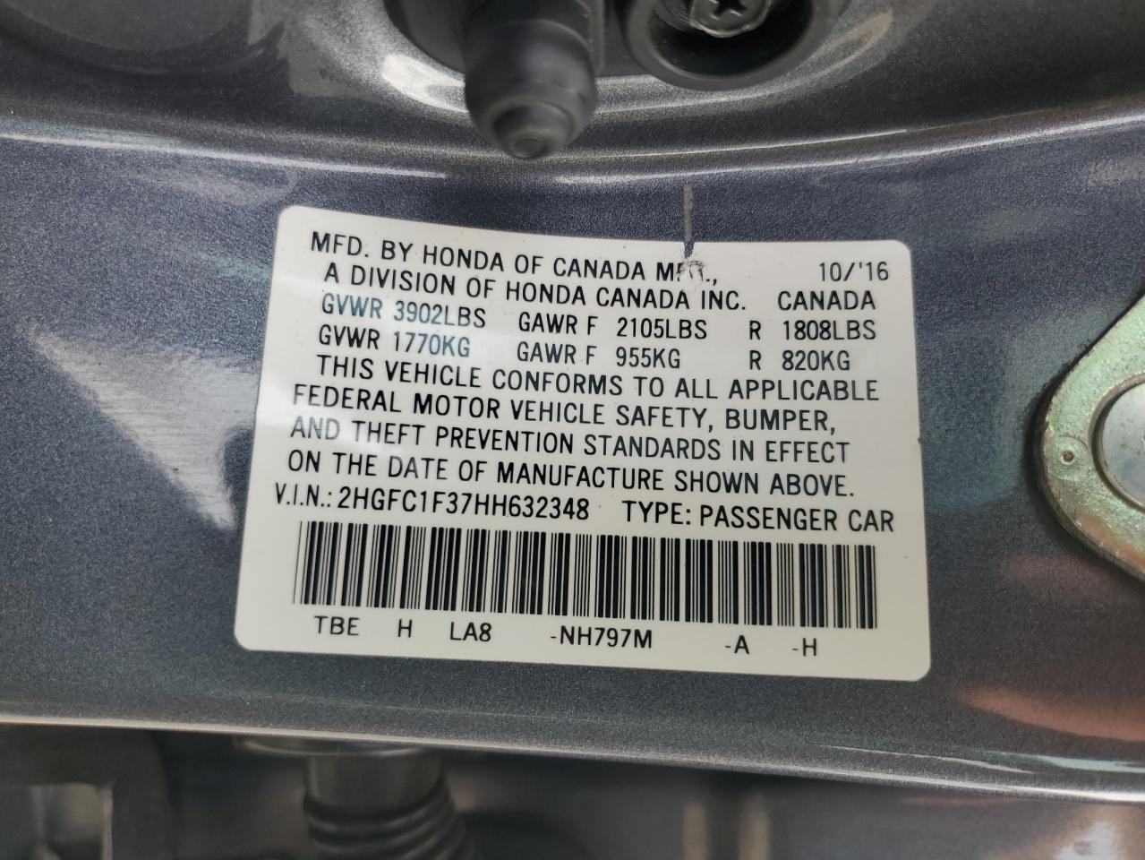 2017 HONDA CIVIC