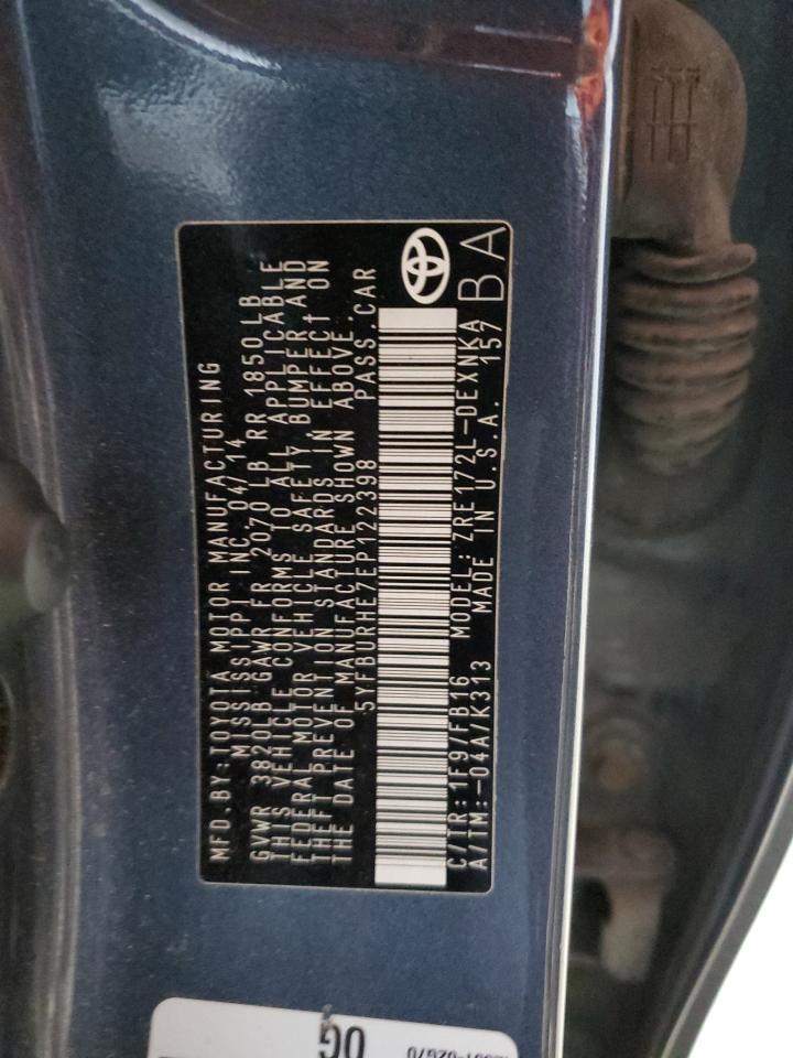 2014 TOYOTA COROLLA
