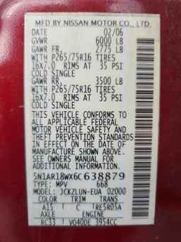 2006 NISSAN PATHFINDER